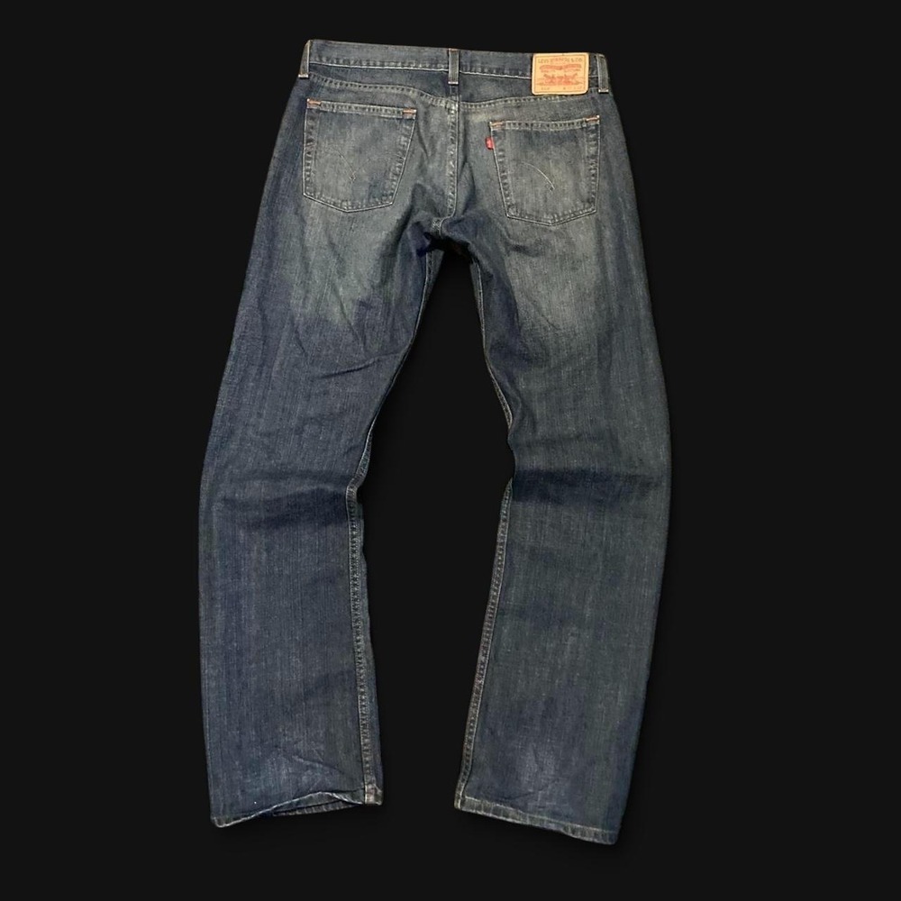 Vintage Levi's 514 Slim Straight dirty wash blue jeans y2k Men's 34/32(34x33.25)